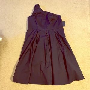 Navy One Shoulder Dress Plus Size - Eloquii